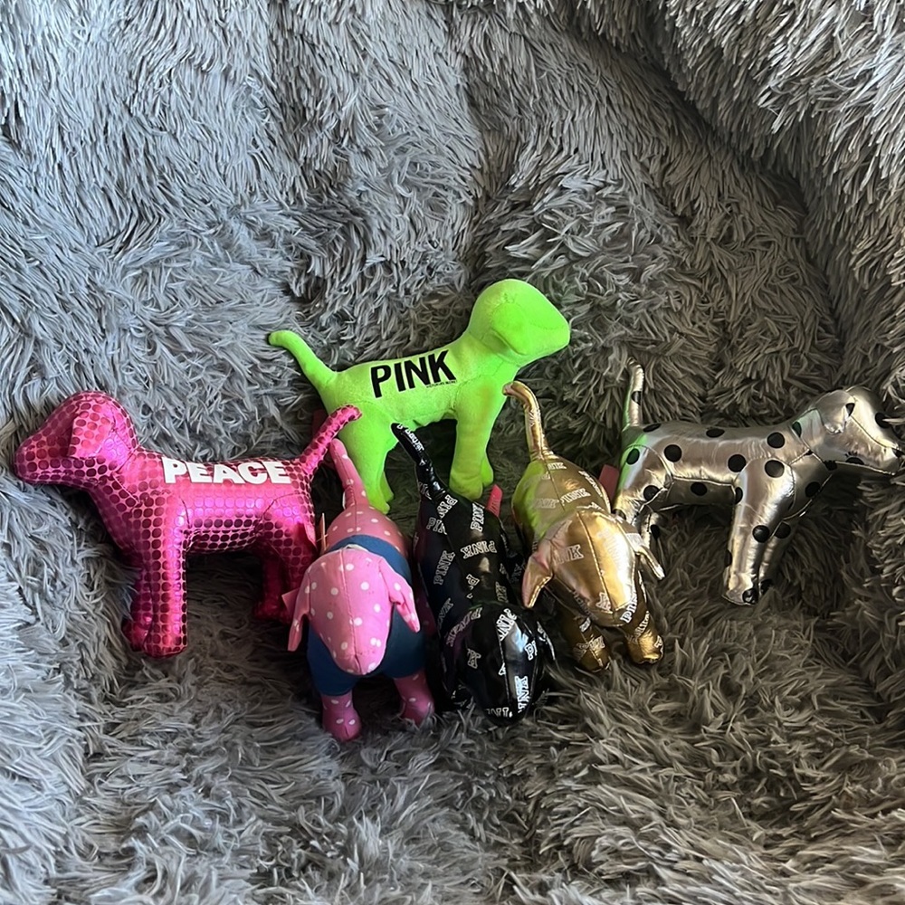 Victoria’s Secret PINK Plush Dog Bundle of 6 **ships free!**